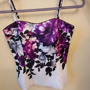 Floral women's bustier top